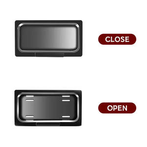 Cadre de <span class=keywords><strong>plaque</strong></span> <span class=keywords><strong>d</strong></span>'<span class=keywords><strong>immatriculation</strong></span> discret USA Canada avec télécommande, effet volet roulant, couvercle LCD teinté anti-buée pour <span class=keywords><strong>plaque</strong></span> de 12x6 pouces - Product Image 3