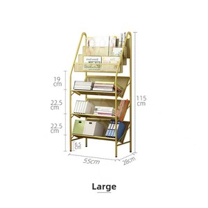 Libreria a 5 Ripiani Minimalista di Lusso Leggero, Senza Schienale, <span class=keywords><strong>in</strong></span> <span class=keywords><strong>Ferro</strong></span> <span class=keywords><strong>Battuto</strong></span>, da Terra, per Soggiorno e Camera da Letto, per Libri e Riviste - Product Image 6