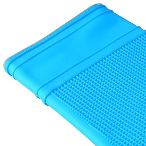 Silicone Oven Gloves 35x18x14cm Heat Resistant Anti <b>Slip</b> <b>Full</b> Texture Blue - Product Image 2