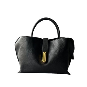 Wholesale Ladies Designer Cross-border Custom Pu Leather <b>Square</b> Shape Two Straps Tote Bags Button Closure Waterproof Durable TC - Product Image 1