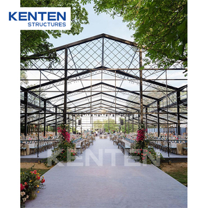 Hiện đại rõ ràng mái 30x70 20x20 30x40 40x40 Kính tường trong suốt tổ chức sự kiện marquee ngoài trời khung đám cưới lều cho 200 300 người - Product Image 2