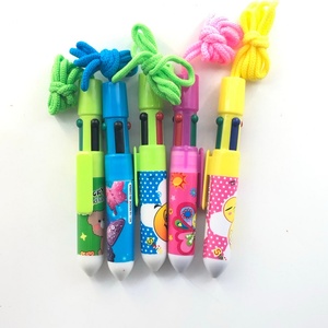 4 in 1 Multicolor Novelty Cute Kawaii Ballpoint <b>Pens</b> with 1.0mm Writing Width Portable Rope for Office & School Use - Product Image 4