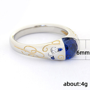 Anillo de mujer con diseño de mariposa y abeja, diseño de líneas en tono dorado, joyería de moda para los dedos - Product Image 5