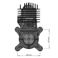 Moteur à essence / essence monocylindre 2 temps DLE 55cc d'origine DLE55 pour avion RC 55CC Modèle d'avion RC