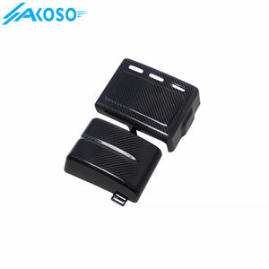 Copri Batteria Laterali AKOSO per Moto in Fibra di Carbonio 3K a Secco per <span class=keywords><strong>Harley</strong></span> <span class=keywords><strong>Davidson</strong></span> 2006-2017 Street Fat Bob Low Rider Super Glide - Product Image 4