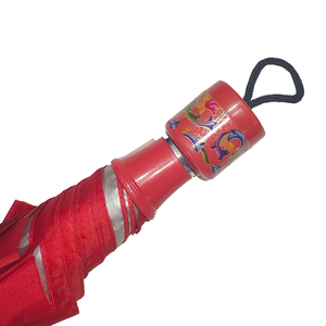Parapluie pliable rouge compact et léger pour hommes et femmes, résistant au vent, idéal pour les voyages - Product Image 3