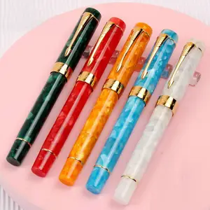 Jinhao — stylo fontaine à Quartz de guérison, complet, en acrylique, avec Clip de flèche, calligraphie F, luxe