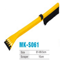Brosse à neige pour voiture en plastique PP monobloc de 61-89,5 cm avec grattoir à glace intégré de 10 cm, accessoire léger et portable pour le déneigement automobile