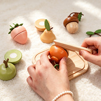 Jouet de découpe en bois personnalisable sans désordre, sûr pour les mains, aliments éducatifs pour enfants, aides pédagogiques Montessori pour la maternelle