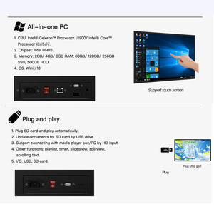 Écran LCD horizontal numérique d'affichage dynamique pour intérieur, sur pied, pour publicité animée en <span class=keywords><strong>magasin</strong></span> de détail en libre-service – Grande réduction - Product Image 5