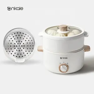 Electric Cooking Pot Ankale 20234 Hot Selling Portable Household Electric Cookware Multifunction Cooking Pot Anti-stick Coating Noodles Cooker