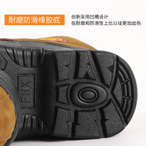 รองเท้าบูทหิมะฤดูหนาว WYZG สำหรับผู้ชายและผู้หญิง บุขนแกะอุ่น รองเท้าเดินป่าหนังวัว ส้นกลาง รองเท้าปีนเขา เดินป่ากลางแจ้ง - Product Image 5