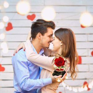 Rosa Eterna con Luce LED Ricaricabile USB, Idea Regalo per <span class=keywords><strong>San</strong></span> <span class=keywords><strong>Valentino</strong></span>, Matrimonio, Anniversario, Natale, Festa della Mamma, 5cm - Product Image 6