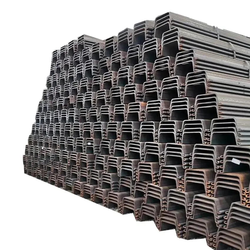 400x100 600x180 600x210 type 2 SY295 SY390 cold rolled hot rolled larssen Steel Sheet Pile for metal retaining wall