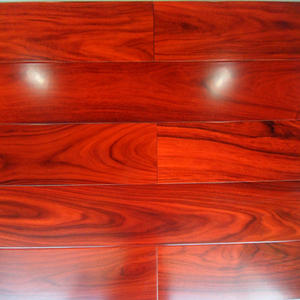 Suelo de Madera de Ingeniería de Palisandro Africano Color Caoba con Acabado Preacabado de Alto Brillo - Product Image 2
