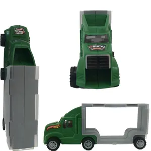 Atacado Sliding Trailer Storage Truck Com Pequeno Veículo Rebound Race Interaction Presentes Educativos Para Crianças