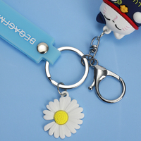 Porte-clés en caoutchouc PVC 3D personnalisé, cadeau pour fille, lanières en silicone personnalisées avec découpe et impression par injection