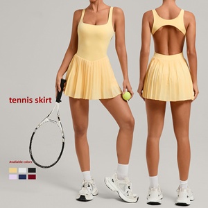 Baju olahraga wanita, baju terusan Fitness luar ruangan, celana olahraga desain Backless besar bentuk I dengan saku - Product Image 3