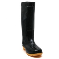 Bottes de Pluie Scintillantes en PVC Plastique Noires Personnalisables, Imperméables, Antidérapantes, Résistantes à l'Huile et aux Acides, Non-Sécuritaires, Bon Marché, pour Hommes de Construction