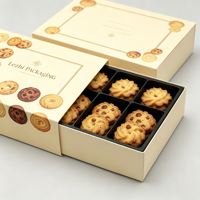 Boîte à tiroir pour emballages de pâtisseries de haute qualité avec impression de logo personnalisé, boîte d'emballage en papier alimentaire pour biscuits