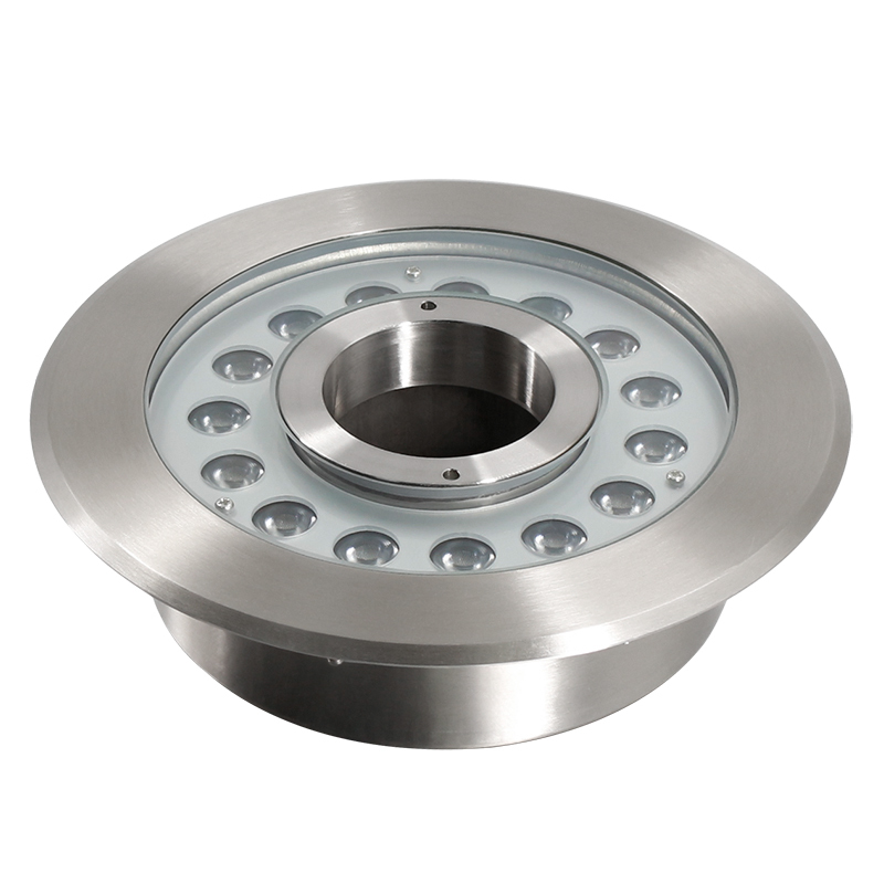 15W/45W RGB Music Controlled Landscape Pool LED Fountain Light IP68 Waterproof Underwater 304 Stainless Steel Donut Ring