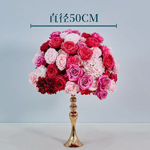 モダンな造花ボール ウェディングイベントテーブルセンターピース メタルフラワー スタンドデコレーション用品 コストパフォーマンスが高い - Product Image 3