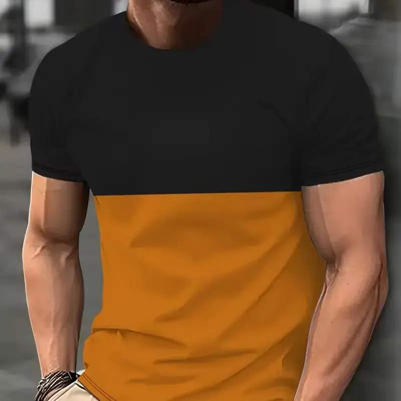 Şort kollu erkek t shirt Polyester yüceltilmiş baskı dijital baskı ekip boyun spor tişörtleri erkekler için