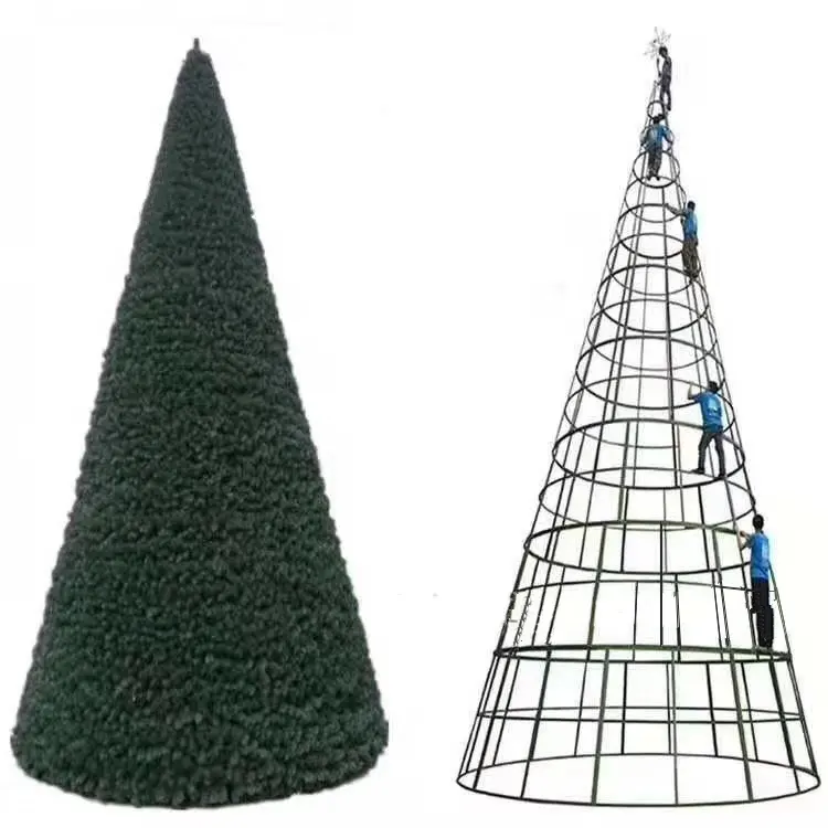 20ft 30ft giant PVC high quality metal frame christmas tree for outdoor decoration