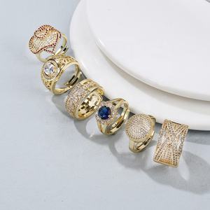 הנגדית 18 קארט מצופה זירקוניה תכשיטי אופנה טבעות טבעות יהלומים באיכות גבוהה טווס מצופה טווס יהלומים נשים - Product Image 5