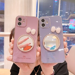 <span class=keywords><strong>Custodia</strong></span> per telefono antiurto elettrolitica di lusso per ragazza per <span class=keywords><strong>Redmi</strong></span> <span class=keywords><strong>Note</strong></span> <span class=keywords><strong>11</strong></span> con specchio per il trucco - Product Image 2