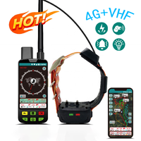 Traceur GPS VHF 4G de qualité commerciale pour chiens, autonomie de plus de 20 heures, étanche IP68, surveillance des aboiements et des positions, contrôle multi-chiens pour