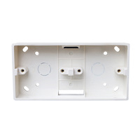 Boîtier de jonction double 86 carré en PVC pour interrupteur mural, pour câblage électrique intérieur