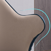 Dernier modèle de mobilier de salle à manger pour la maison, prix de gros, chaises de salle à manger personnalisées et confortables, de luxe en cuir bleu
