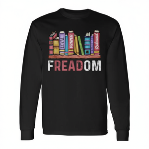 T-shirt à manches longues Freedom Anti-Ban pour les amoureux des livres, t-shirt promotionnel pour la lecture - Product Image 2