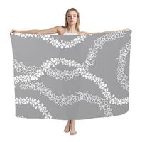 Vestido de playa de moda para mujer Lei Puakenikeni flores Pareo Beach Cover-Ups traje de baño cubierta personalizada señora Sarong bufanda