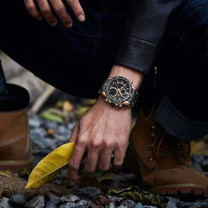 NAVIFORCE Fashion Men Watch Sport Watch for Men Chronograph Quartz Wristwatch Waterproof Steel Band <b>Clock</b> - Product Image 6