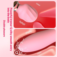 Doppelseitiger, leistungsstarker Stab-Massagevibrator, USB-wiederaufladbar, wasserdicht, handgeführt, für Klitoris-, G-Punkt- und Brustwarzenstimulation, 20 Modi