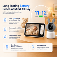 Moniteur Bébé Sans Fil avec Berceuses, Détection des Pleurs, Caméra WIFI, Audio Bidirectionnel, HD 1080P, Tuya