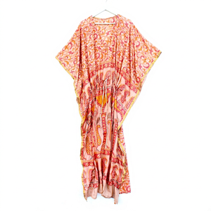 Camisón Largo para Mujer, 100% Algodón Chifón, Estampado Floral, Cuello en V, Transpirable - Product Image 1