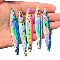 Leurre Jig en Métal à Lancer Longue Distance, Chute Lente, Plombé, pour Pêche en Mer et en Eau Douce, pour Bar et Maquereau, Appât Rigide pour Jigging depuis le Côté