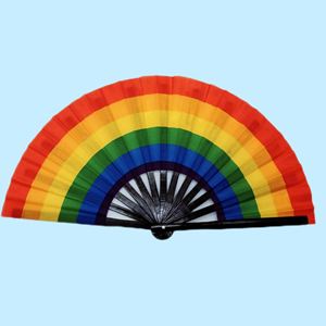 Custom <b>Pattern</b> Folk Style Bamboo Hand Folding Fans Painted Flower Design Eco-friendly Weddings Parties Performance Decoration - Product Image 6