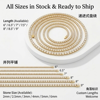 Bracelet Tennis en Laiton Fabriqué à la Machine avec Zircons 5A et Or Blanc, Chaîne Tennis en Zircons 5A CNC, Style Hip Hop – En Stock