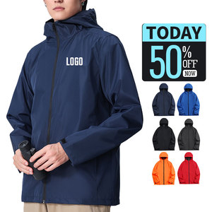 Veste imperméable coupe-vent pour <span class=keywords><strong>homme</strong></span> avec logo personnalisé, de haute qualité, fermeture éclair, grande taille, veste pour <span class=keywords><strong>homme</strong></span> et femme, <span class=keywords><strong>manteau</strong></span> pour <span class=keywords><strong>homme</strong></span> - Product Image 3