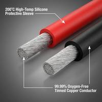 Câble de batterie en cuivre étamé 99,9 % de 50 mm, fil en silicone anti-corrosion pour connexion de systèmes marins et onduleurs solaires