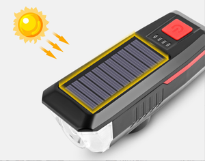 USB sạc năng lượng mặt trời đèn pha sừng ánh sáng ban đêm cưỡi <span class=keywords><strong>Torch</strong></span> dẫn ánh sáng phía trước cho xe đạp Tên sản phẩm xe đạp phía trước ánh sáng - Product Image 3