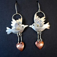 Boucles d'oreilles pendentif oiseau animal personnalisé pour femme bohème rétro cadeau simple