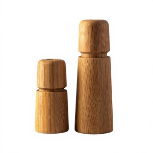 Molinos de Sal y Pimienta Ecológicos de Madera de Acacia, Manuales, con Perilla Giratoria, Recargables, con Soporte - Product Image 5