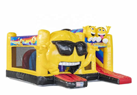 Château gonflable amusant avec toboggan, château gonflable commercial pour enfants pour location événementielle