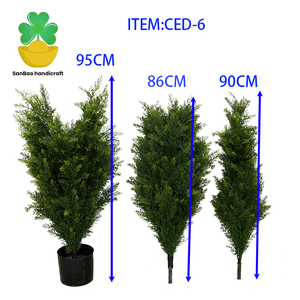 Árbol Resistente de Ficus Olivo de Seda Artificial Para Decoración Topiaria en Exteriores Bonsái de Pino Cedro y Boj en Espiral de Plástico Para Interiores/Exteriores - Product Image 3