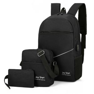 Sac à dos pour homme avec logo personnalisable, chargement USB, sac décontracté multifonctionnel, sacs à dos de sport, sacs d'école, lot de 3 sacs à dos - Product Image 3